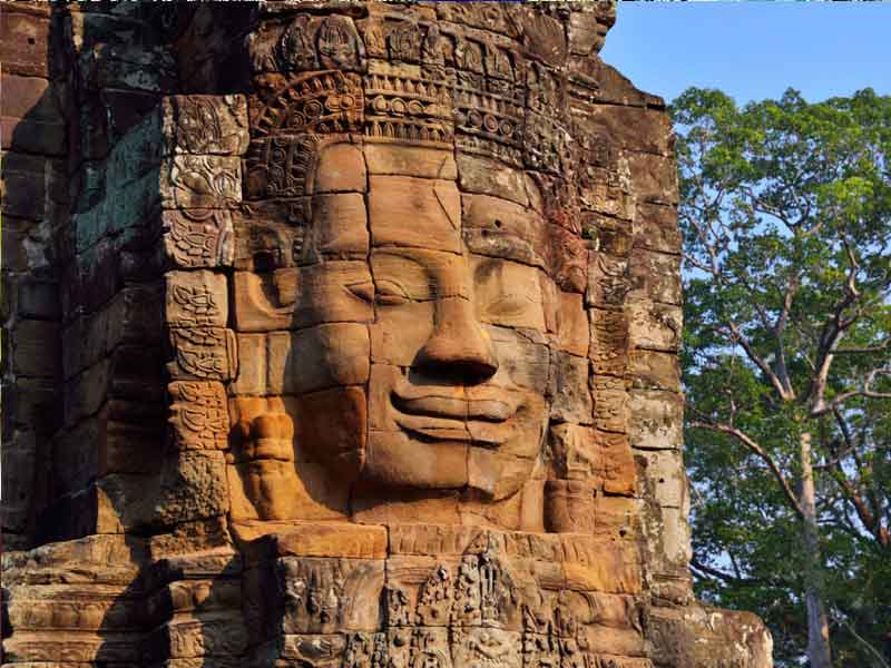  Faces in ancient Bayon Temple